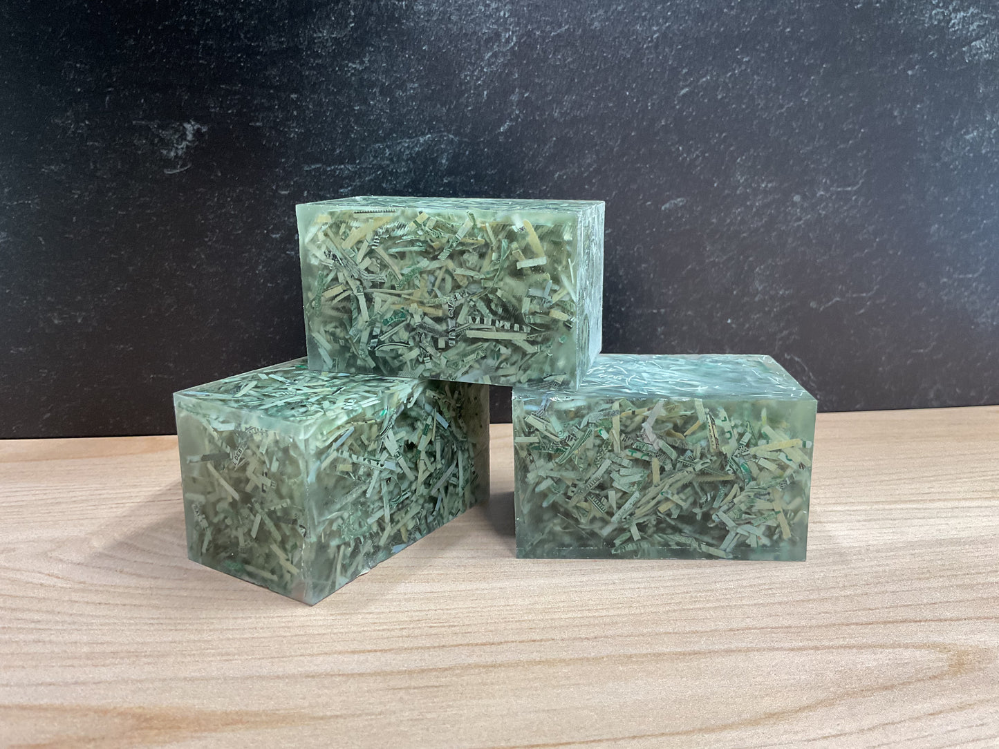 Shredded Money Bottle Stopper Blank