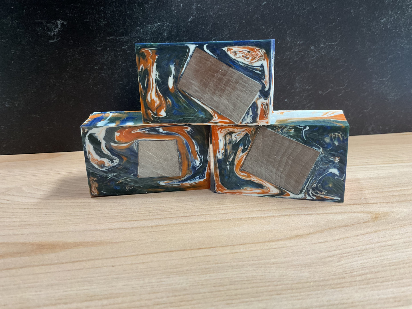 Hybrid Bottle Stopper Blanks - Stabilized Maple Burl and Resin